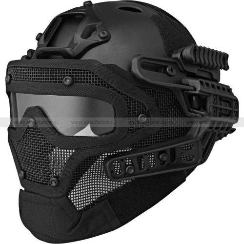 Шлем Fast PJ с защитной маской (Black)