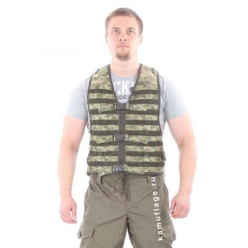 Жилет-основа KE Tactical Скорпион на MOLLE с застежкой на молнию и фастекс Мох FG