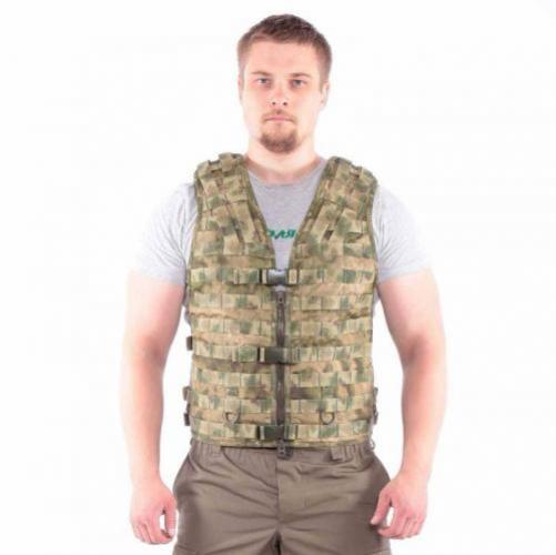 Жилет-основа KE Tactical Скорпион с расширенной спиной на MOLLE с застежкой на молнию и фастекс Мох FG со стропами Мох FG