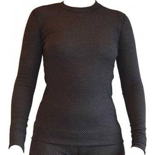 Футболка Tramp  Soft Winter Active с длинным рукавом, термобелье женское, цвет – черный с белым